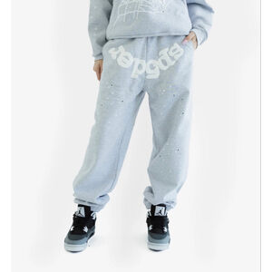 Sp5der Gray Jogger Sweatpants Size Medium